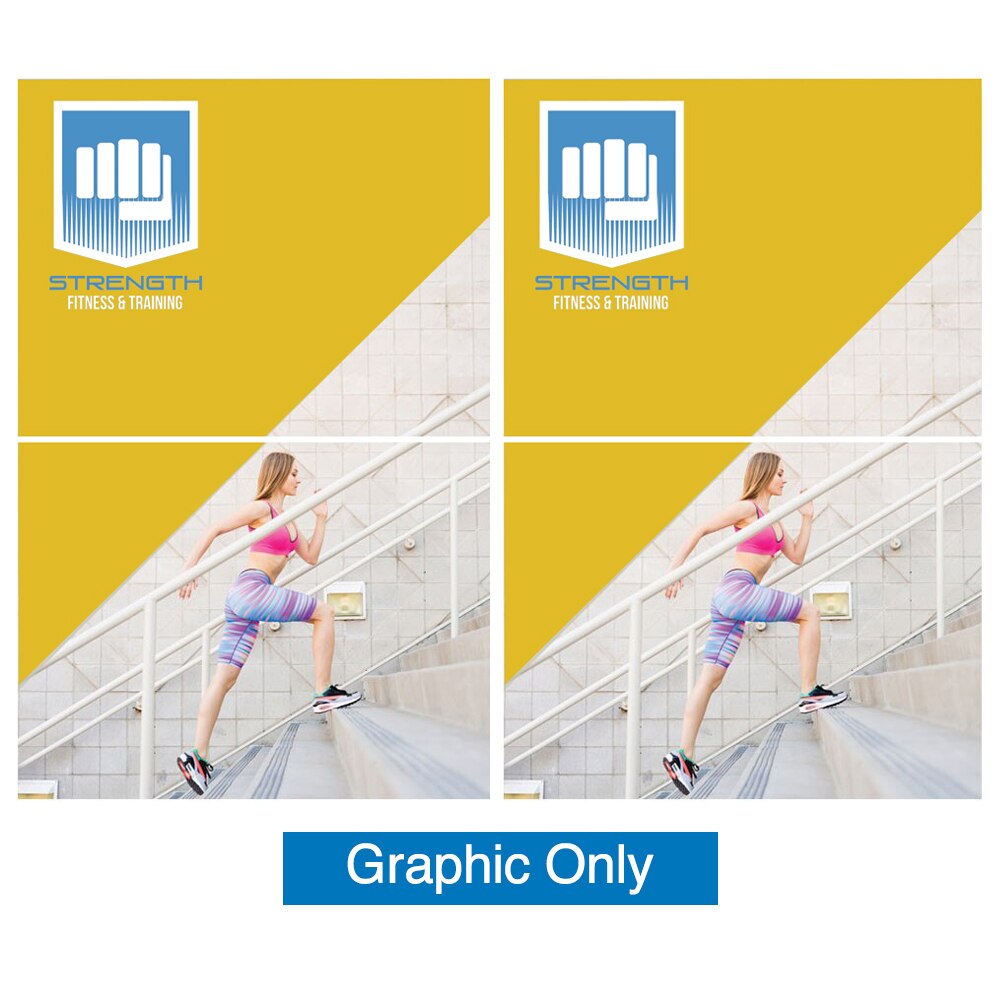 15 ft. Stacked Lumiere Light Wall® Configuration E Dual Edge Lights — Double Sided Graphic Only